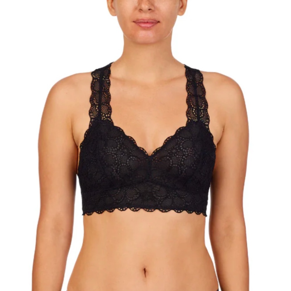 DKNY Black Lace Bralette; size M